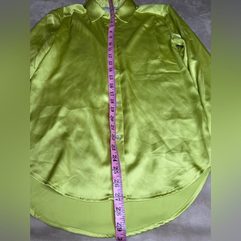 Rachel Zoe Green Casual Button Down Shirt - Picture 8 of 11